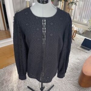 Sezane - Black Lace Blouse - 44 / L